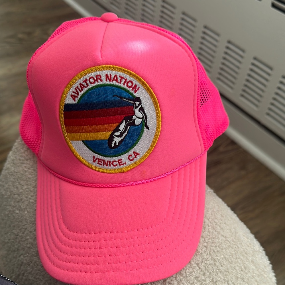 Aviator Nation Pink Trucker Hat